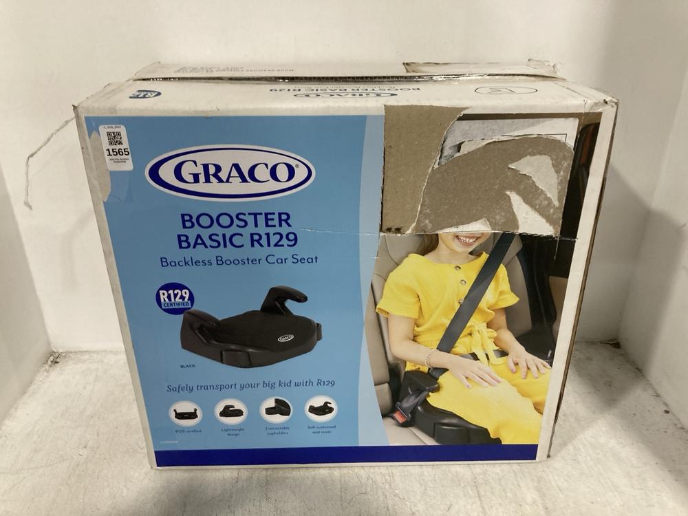 Lot 1565  
            Chesterfield SR47 - Parcel Delivery Only 

                
GRACO BOOSTER BASIC R129 (LOCATION: SR46 G3)