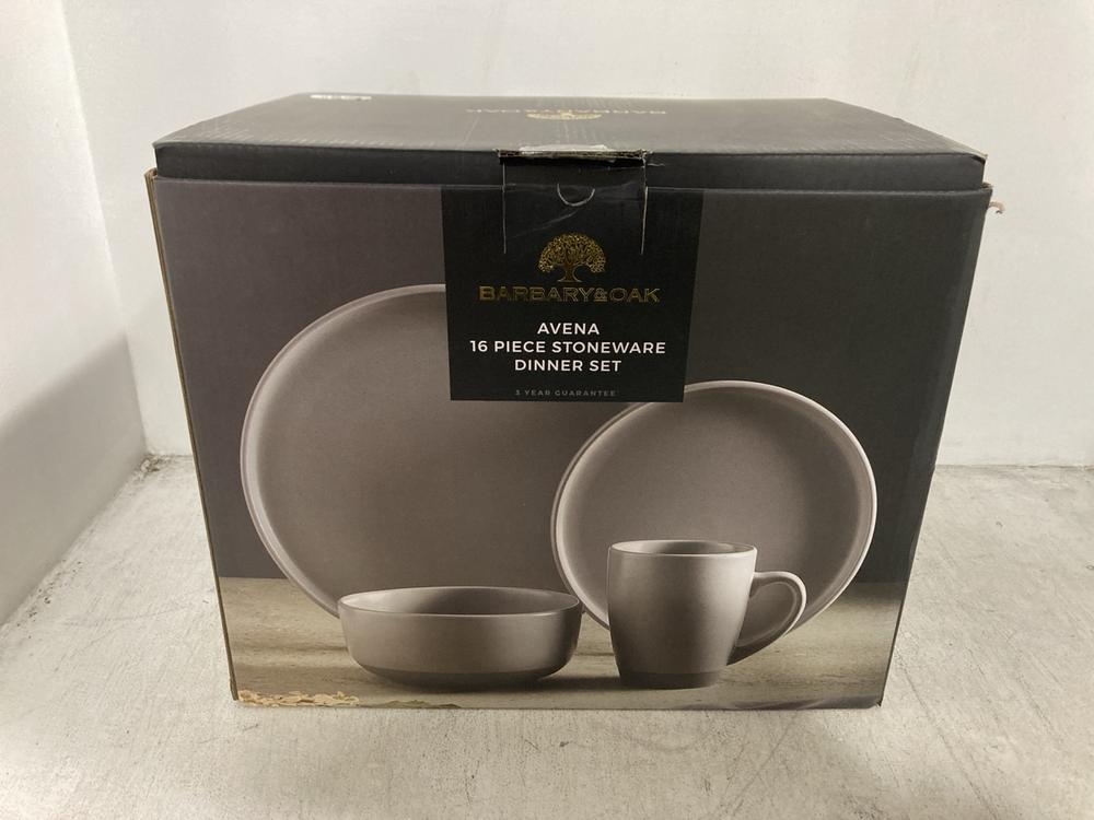 Lot 1590  
            Chesterfield SR47 - Parcel Delivery Only 

                
BARBARY & OAK AVENA 16 PIECE STONEWARE DINNER SET (LOCATION: SR46 G3)