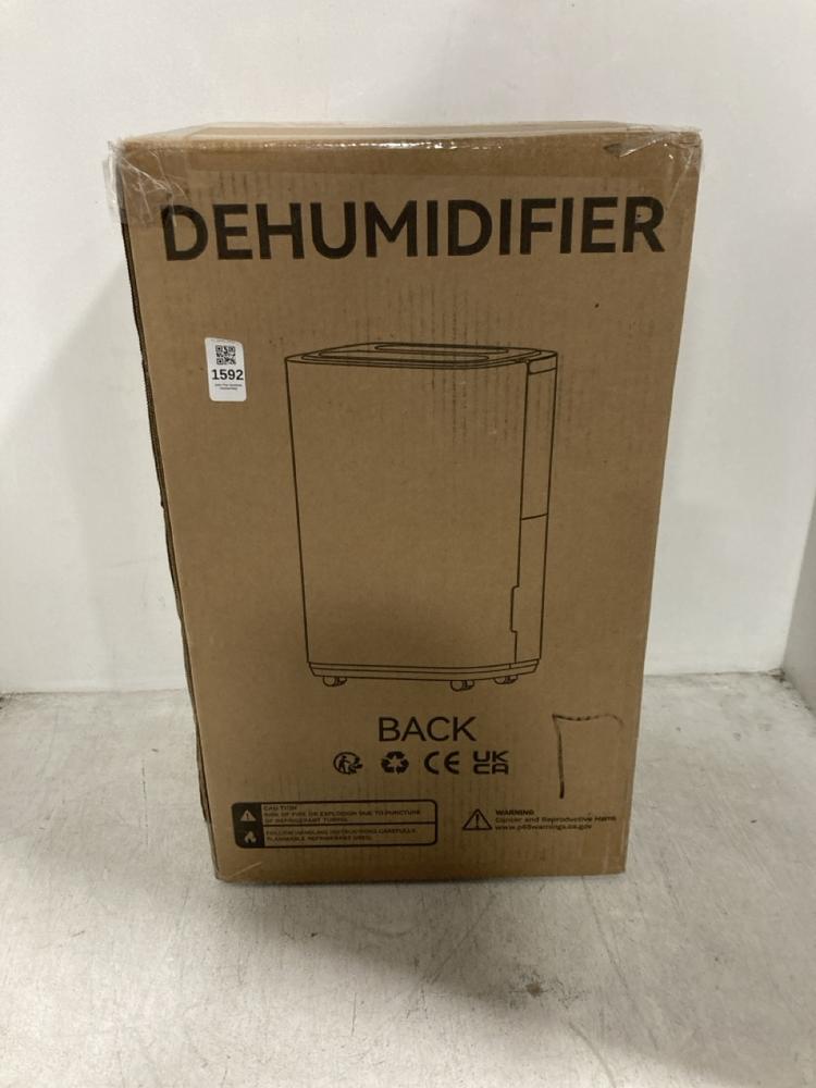 Lot 1592  
            Chesterfield SR47 - Parcel Delivery Only 

                
JUMMICO AIR DEHUMIDIFIER MODEL: E-DH24-0668-122 (LOCATION: SR46 G3)
