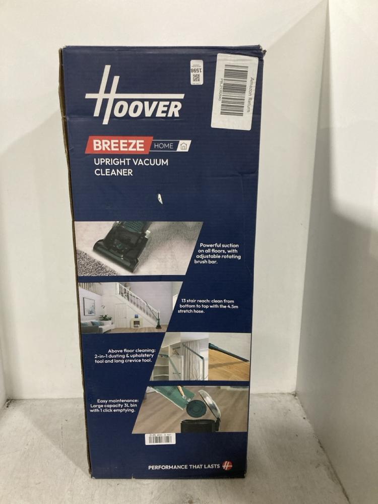 Lot 1598  
            Chesterfield SR47 - Parcel Delivery Only 

                
HOOVER BREEZE HOME UPRIGHT VACUUM CLEANER (LOCATION: SR46 G3)