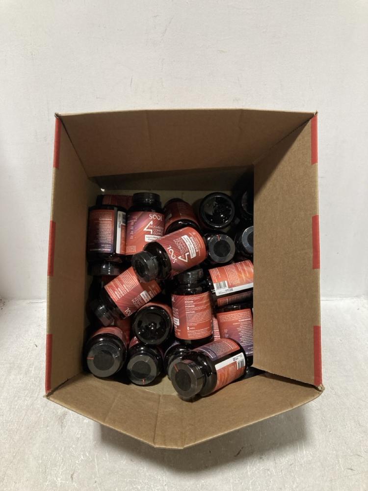 Lot 1603  
            Chesterfield SR47 - Parcel Delivery Only 

                
BOX OF 25 X SOOL MUSHROOM COMPLEX GUMMIES 200MG FOOD SUPPLEMENT 60 PCS BBE- MAY B...