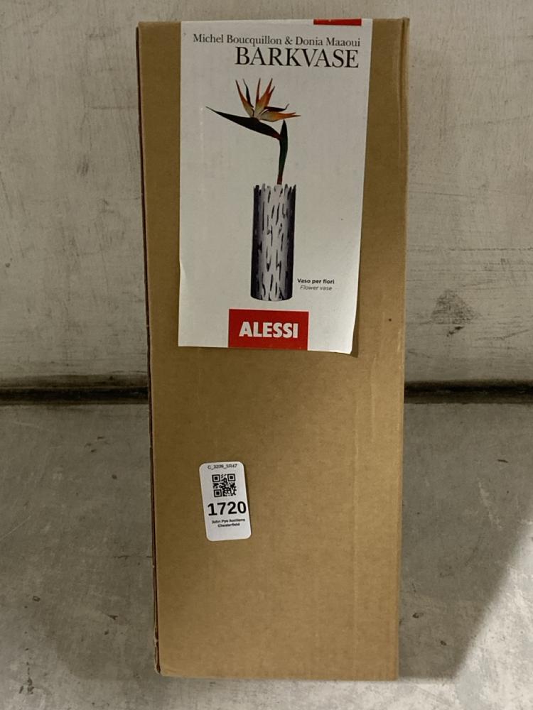 Lot 1720  
            Chesterfield SR47 - Parcel Delivery Only 

                
ALESSI MICHEL BOUCQUILLON AND DONIA MAAOUI BARKVASE FLOWER VASE -80014 (LOCATION:...