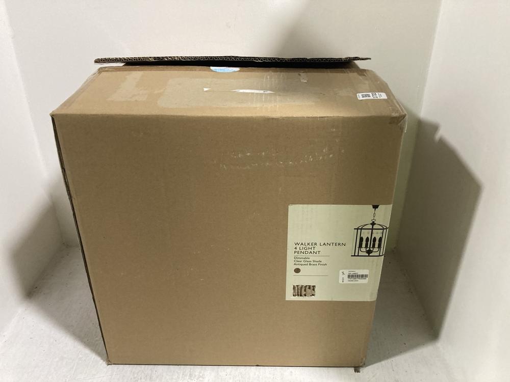 Lot 1733  
            Chesterfield SR47 - Parcel Delivery Only 

                
JOHN LEWIS WALKER LANTERN 4 LIGHT PENDANT CEILING LIGHT -200031 (LOCATION: SR46H1)