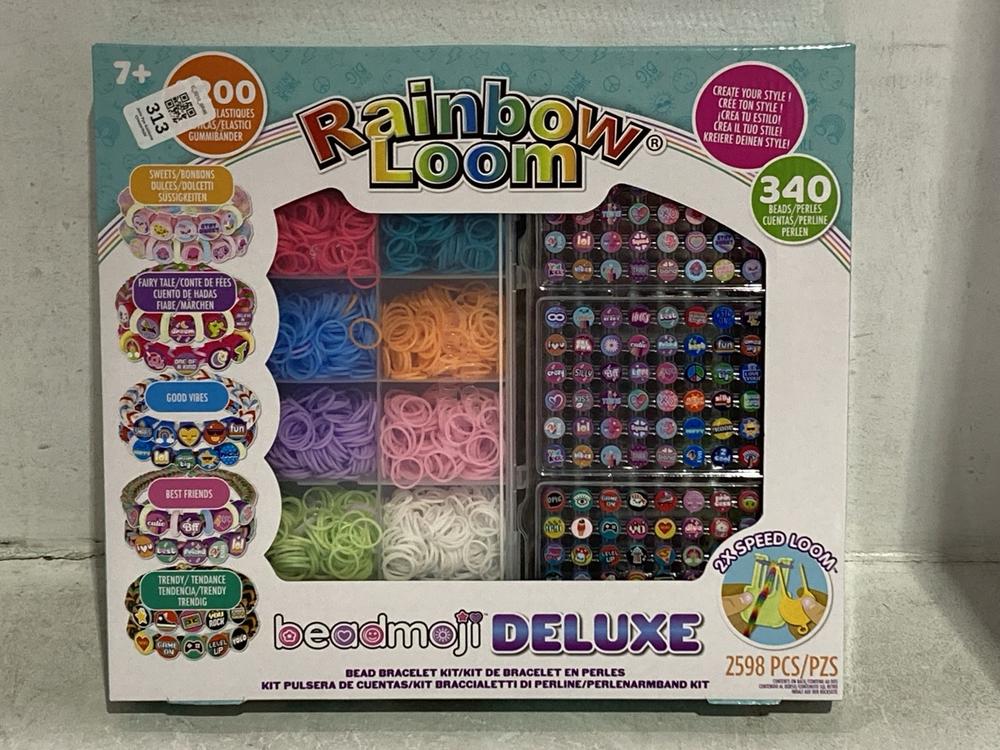 Lot 313  
            Chesterfield SR46 - Parcel Delivery Only 

                
10 X RAINBOW LOOM BEAD EMOJI DELUXE BRACELET KIT (LOCATION: J2)