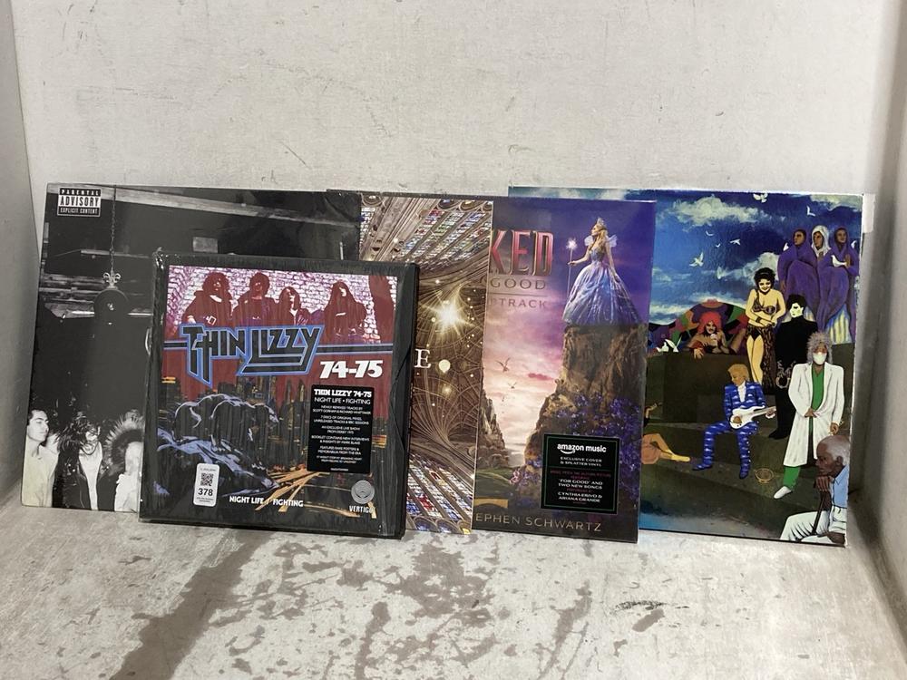 Lot 378  
            Chesterfield SR46 - Parcel Delivery Only 

                
5 X ASSORTED VINYLS TO INCLUDE THIN LIZZY 74-75 NIGHTLIFE FIGHTING VINYL COLLECTI...