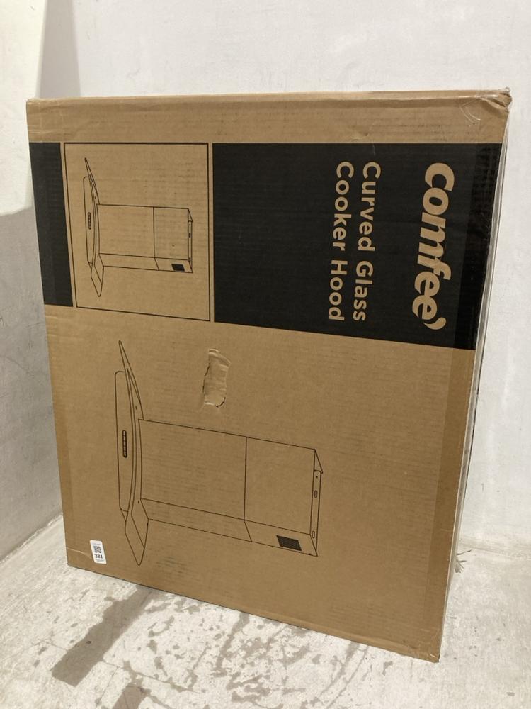 Lot 381  
            Chesterfield SR46 - Parcel Delivery Only 

                
COMFEE KWH-GLAV 17SS-60 COOKER HOOD IN STAINLESS STEEL ( 660 X 265 X 555MM ) (LOC...