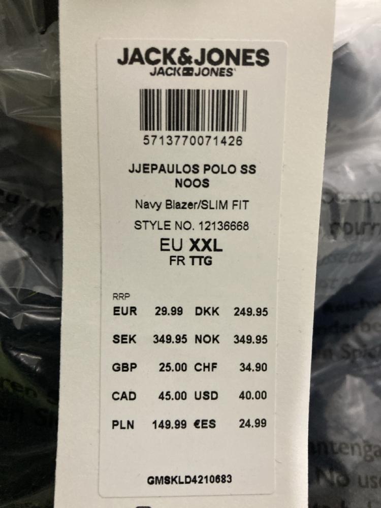 Lot 430  
            Chesterfield SR46 - Parcel Delivery Only 

                
QTY OF ASSORTED ADULTS JACK & JONES CLOTHING TO INCLUDE JACK & JONES CLOTHING TO ...