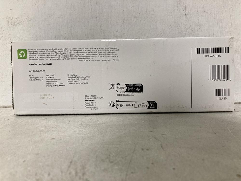 Lot 452  
            Chesterfield SR46 - Parcel Delivery Only 

                
HP W2203A LASERJET 220A MAGENTA ORIGINAL TONER CARTRIDGE (LOCATION: I3)