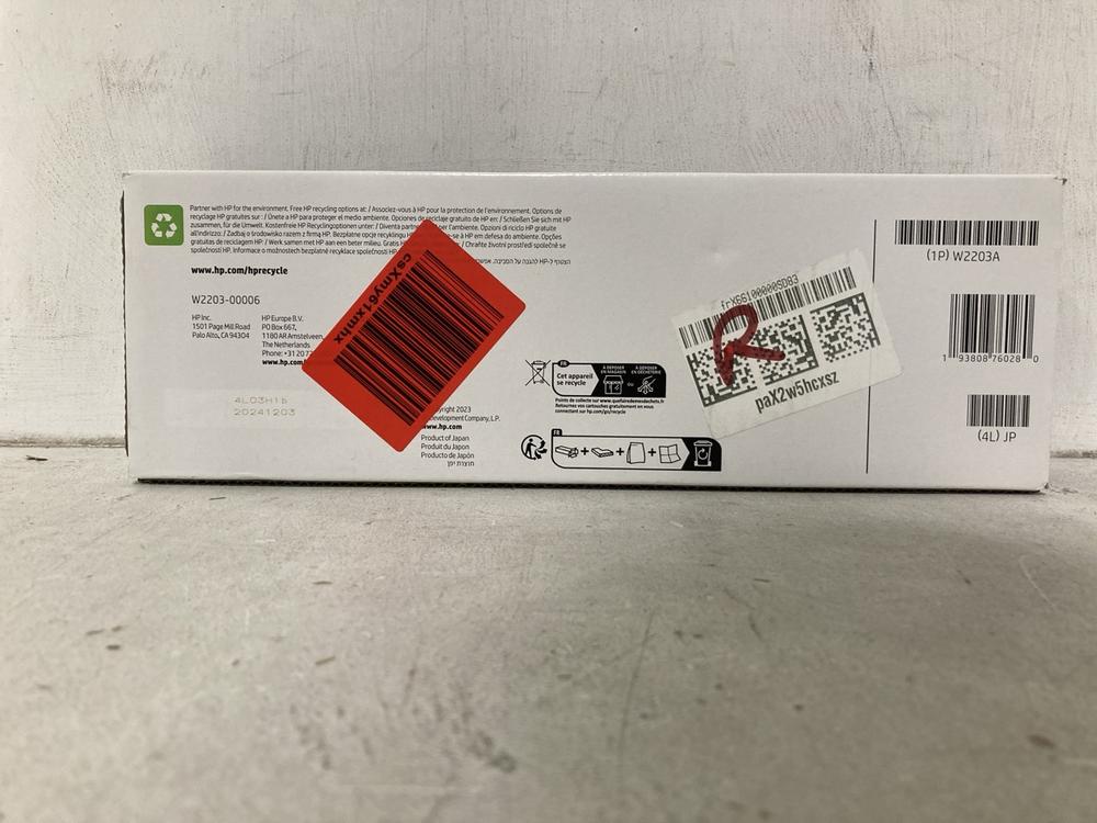 Lot 453  
            Chesterfield SR46 - Parcel Delivery Only 

                
HP W2203A LASERJET 220A MAGENTA ORIGINAL TONER CARTRIDGE (LOCATION: I3)