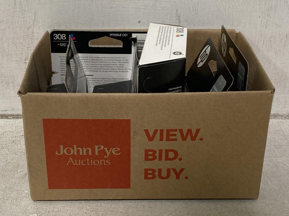 Lot 455  
            Chesterfield SR46 - Parcel Delivery Only 

                
6 X HP 308 TRI-COLOUR ORIGINAL INK CARTRIDGE (LOCATION: I3)