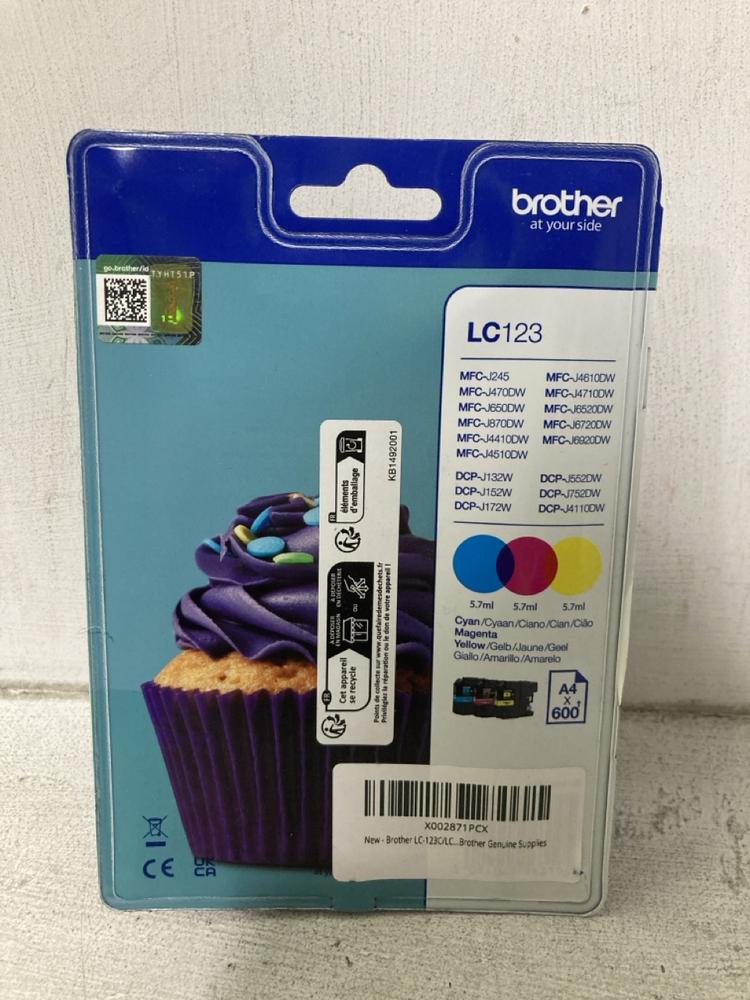 Lot 458  
            Chesterfield SR46 - Parcel Delivery Only 

                
QTY OF ASSORTED INKS TO INCLUDE BROTHER LC123 GENIUS SUPPLIES INK PACK - CYAN, YE...