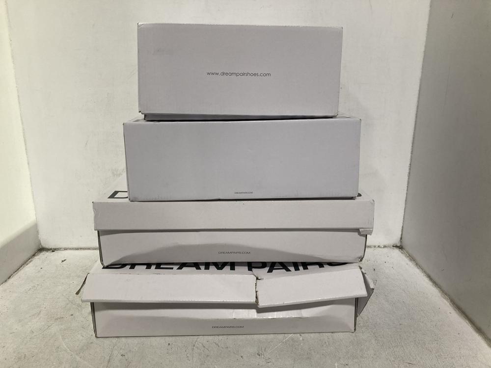 Lot 469  
            Chesterfield SR46 - Parcel Delivery Only 

                
4 X ASSORTED ADULTS SHOES TO INCLUDE WOMENS SDKB224W-W SHOES IN BLACK - UK SIZE 5...