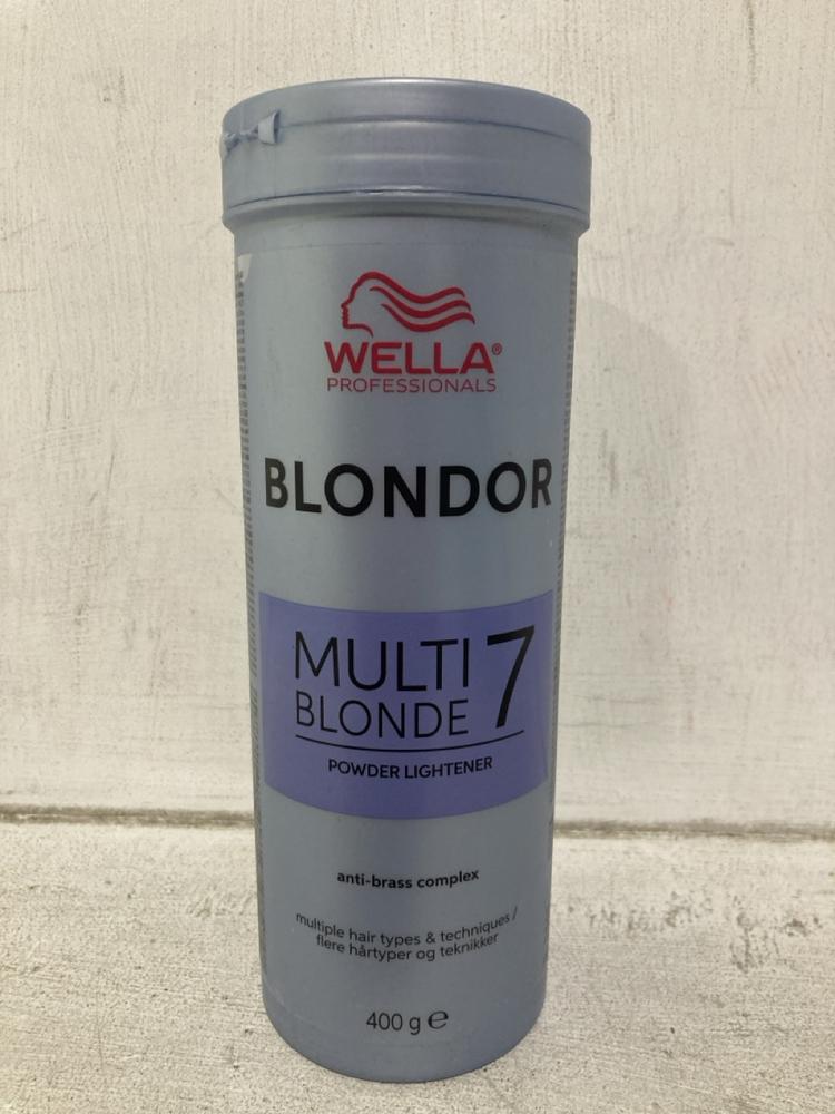 Lot 470  
            Chesterfield SR46 - Parcel Delivery Only 

                
4 X WELLA BLONDE MULTI BLONDE 7 POWDER LIGHTENER 400G (LOCATION: I3)