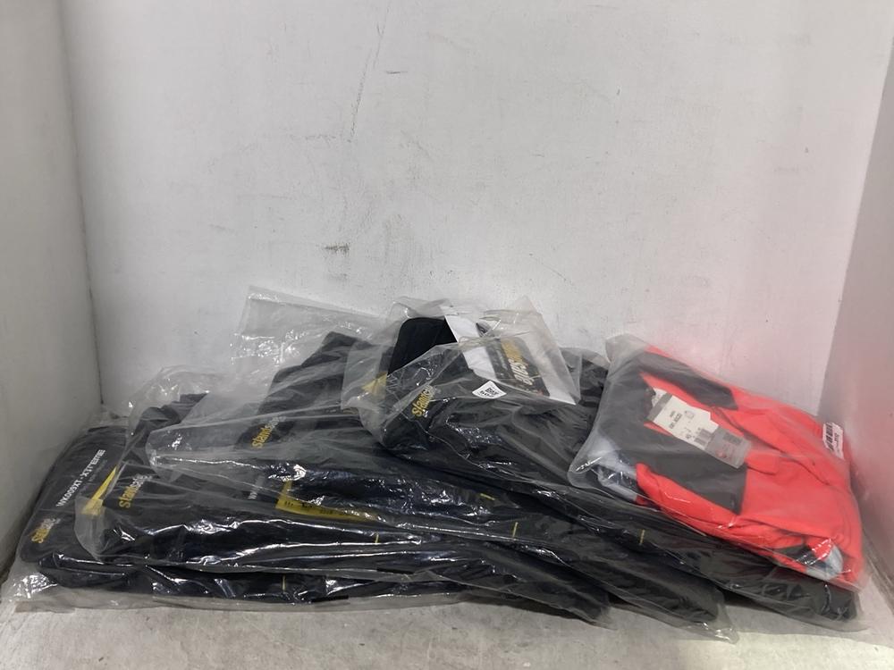 Lot 502  
            Chesterfield SR46 - Parcel Delivery Only 

                
5 X ASSORTED STAND SAFE WORKWEAR ITEMS TO INCLUDE STANDSAFE TROUSERS IN BLACK SIZ...