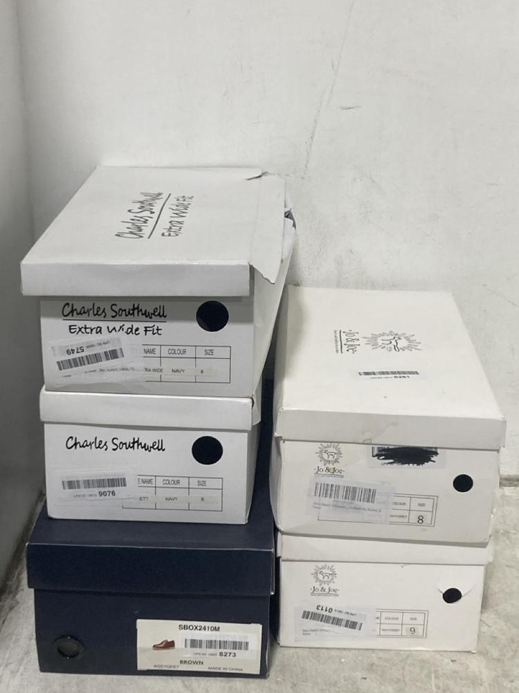 Lot 503  
            Chesterfield SR46 - Parcel Delivery Only 

                
5 X ASSORTED SHOES TO INCLUDE JO AND JOE SHOES NAVY/GREY SIZE 9 (LOCATION: I4)