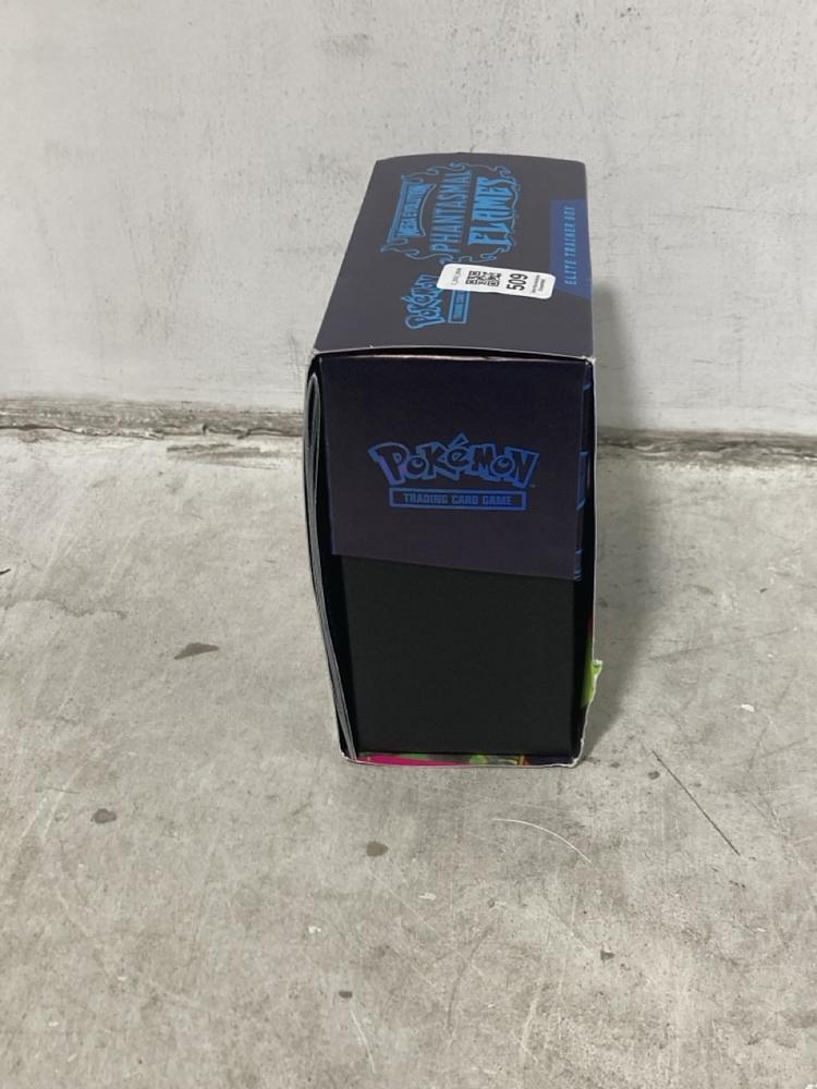 Lot 509  
            Chesterfield SR46 - Parcel Delivery Only 

                
POKEMON ELITE TRAINER BOX MEGA EVOLUTION PHANTASMAL FLAMES (LOCATION: I4)