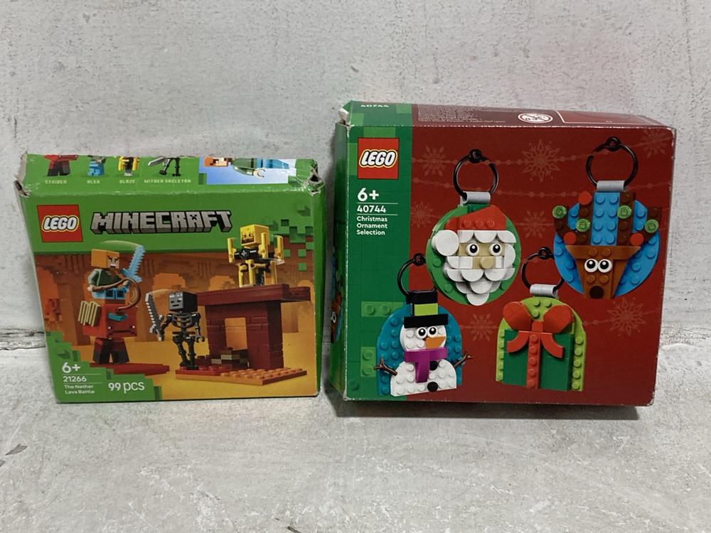 Lot 524  
            Chesterfield SR46 - Parcel Delivery Only 

                
4 X ASSORTED LEGOS TO INCLUDE LEGO MINECRAFT THE NETHER LAVER BATTLE (LOCATION: I5) - Image 3