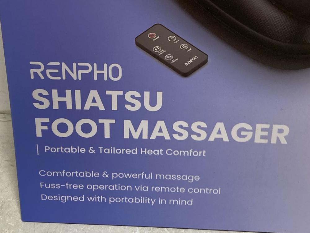 Lot 525  
            Chesterfield SR46 - Parcel Delivery Only 

                
RENPHO SHIATSU FOOT MASSAGER (LOCATION: I5)
