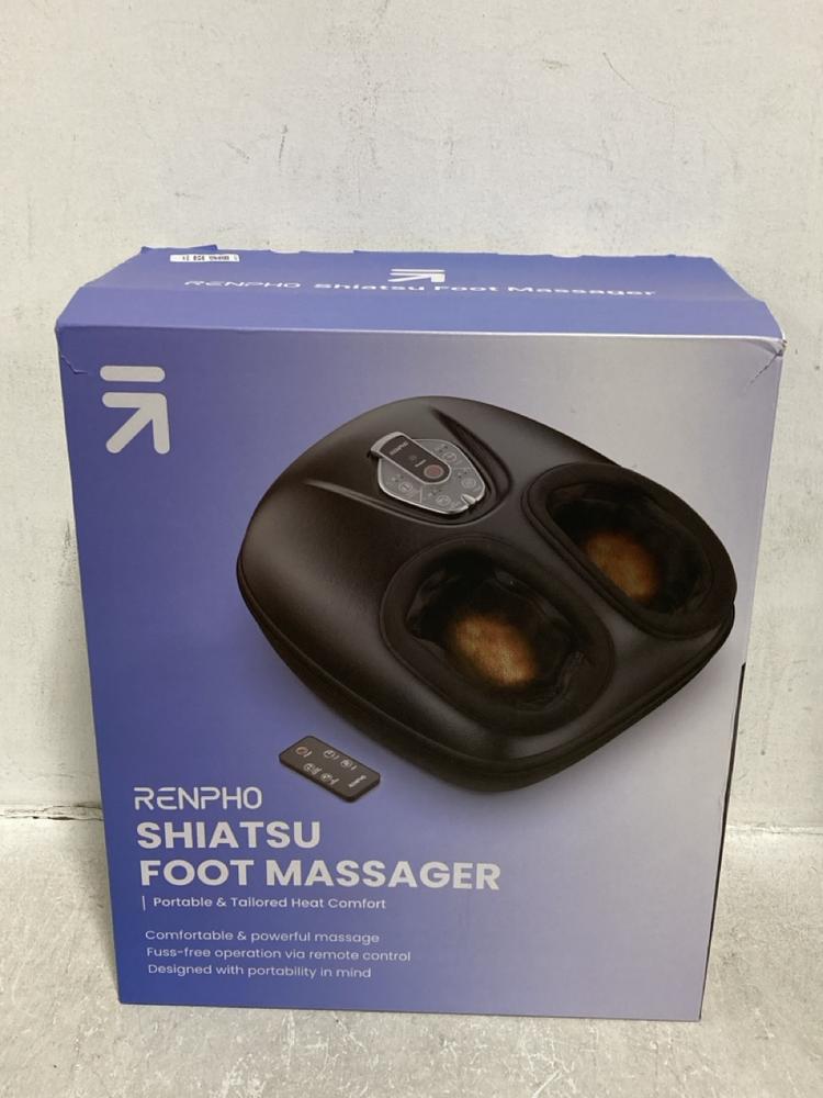 Lot 525  
            Chesterfield SR46 - Parcel Delivery Only 

                
RENPHO SHIATSU FOOT MASSAGER (LOCATION: I5)