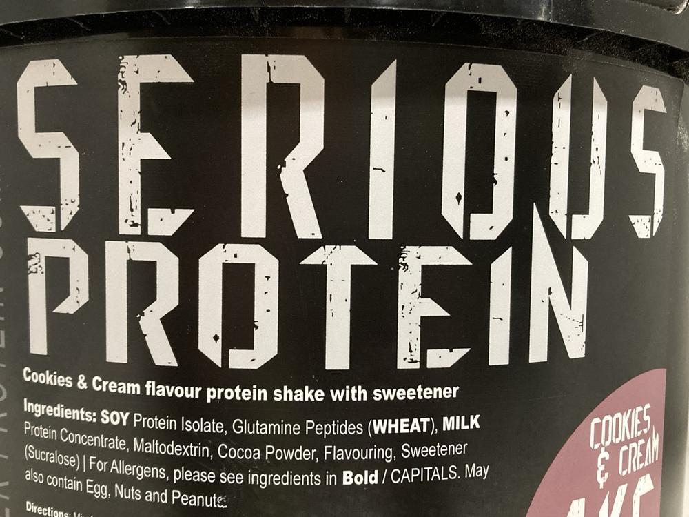 Lot 528  
            Chesterfield SR46 - Parcel Delivery Only 

                
SERIOUS PROTEIN COOKIES AND CREAM 4KG 133 SERVINGS - BBE 06/28 (LOCATION: I5) - Image 4