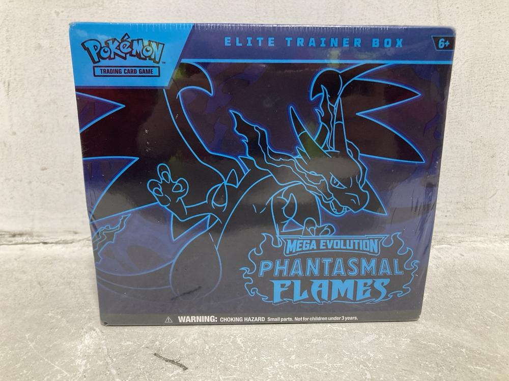 Lot 533  
            Chesterfield SR46 - Parcel Delivery Only 

                
POKEMON MEGA EVOLUTION PHANTASMAL FLAMES ELITE TRAINER BOX (LOCATION: I5)