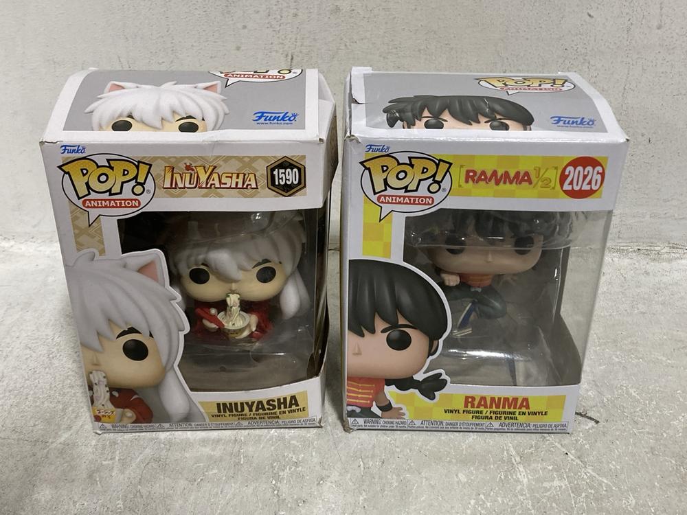 Lot 538  
            Chesterfield SR46 - Parcel Delivery Only 

                
5 X ASSORTED POP FIGURES TO INCLUDE POP ANIMATION RANMA 2026 FIGURE (LOCATION: I5)