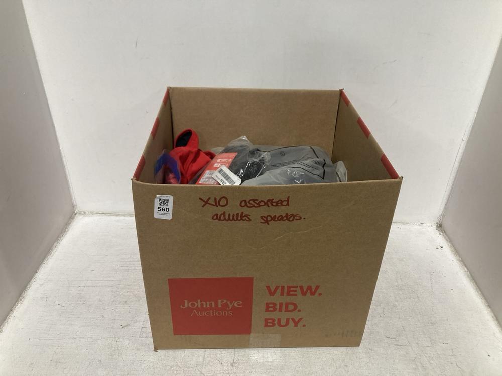 Lot 560  
            Chesterfield SR46 - Parcel Delivery Only 

                
10 X ASSORTED ADULTS SPEEDOS TO INCLUDE SPEEDO OPEN-BACK SWIMSUIT IN BLACK - UK S...