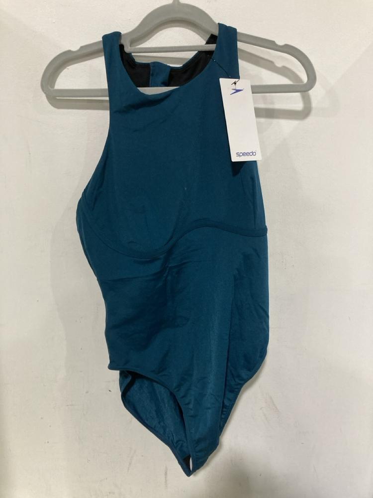 Lot 562  
            Chesterfield SR46 - Parcel Delivery Only 

                
10 X ASSORTED ADULTS SPEEDOS TO INCLUDE SPEEDO RACERBACK 1/4 SWIMSUIT IN TEAL - U... - Image 2