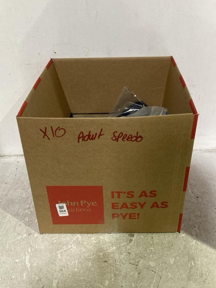 Lot 564  
            Chesterfield SR46 - Parcel Delivery Only 

                
10 X ASSORTED ADULTS SPEEDOS TO INCLUDE SPEEDO OPEN-BACK SWIMSUIT IN BLACK - UK S...