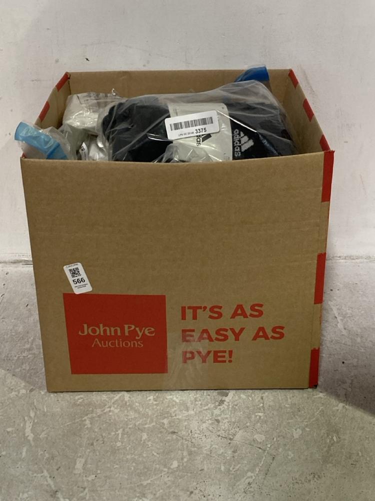 Lot 566  
            Chesterfield SR46 - Parcel Delivery Only 

                
QTY OF ASSORTED ADULTS BRANDED SOCKS TO INCLUDE ADIDAS 6-PACK SOCKS IN BLACK - UK...