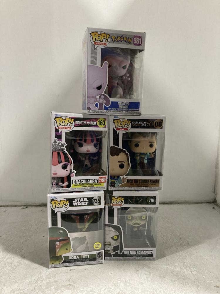 Lot 602  
            Chesterfield SR46 - Parcel Delivery Only 

                
5 X ASSORTED POP FIGURES TO INCLUDE POP SATURDAY NIGHT LIVE 50 NICK THE LOUNGE SI...