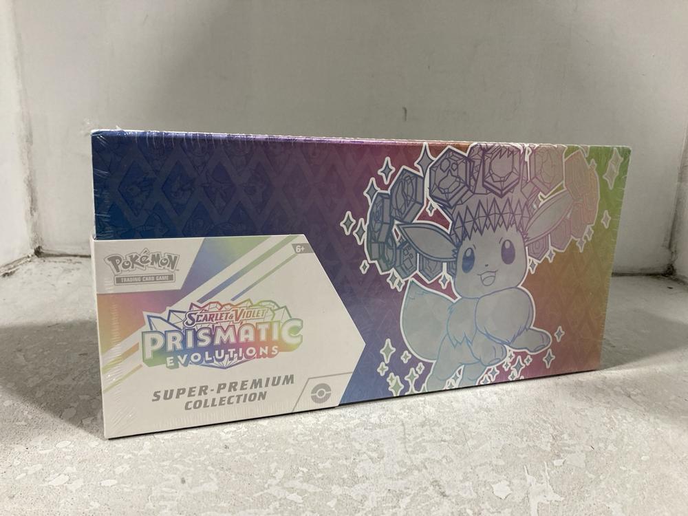 Lot 609  
            Chesterfield SR46 - Parcel Delivery Only 

                
POKEMON SCARLET AND VIOLET PRISMATIC EVOLUTIONS SUPER PREMIUM COLLECTION ORIGINAL...