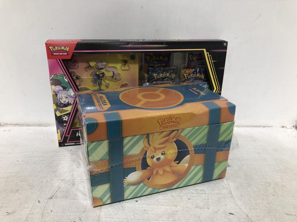 Lot 618  
            Chesterfield SR46 - Parcel Delivery Only 

                
POKEMON PALEDA ADVENTURE CHEST TO INCLUDE POKEMON IONO'S BELLIBOAT EX PREMIUM COL...