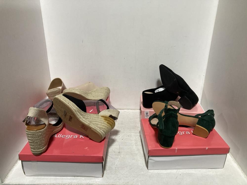 Lot 628  
            Chesterfield SR46 - Parcel Delivery Only 

                
4 X ASSORTED SHOES TO INCLUDE BLACK LOW HEEL SHOES IN SIZE 6 UK (LOCATION: H2) - Image 2