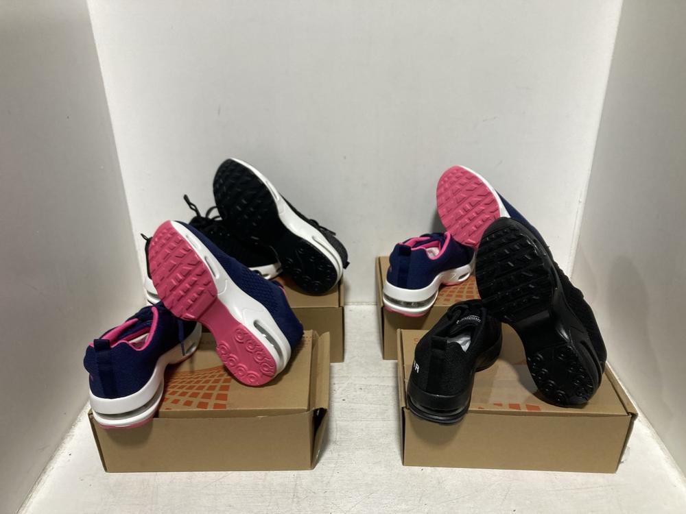 Lot 634  
            Chesterfield SR46 - Parcel Delivery Only 

                
4 X ASSORTED TRAINERS TO INCLUDE BLACK AIR TRAINERS IN SIZE 6.5 UK (LOCATION: H2)