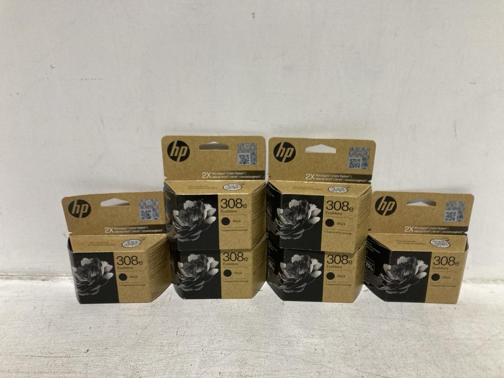 Lot 647  
            Chesterfield SR46 - Parcel Delivery Only 

                
6 X HP 308E EVO MORE BLACK 1 ORIGINAL HP INK CARTRIDGES (LOCATION: H2) - Image 2