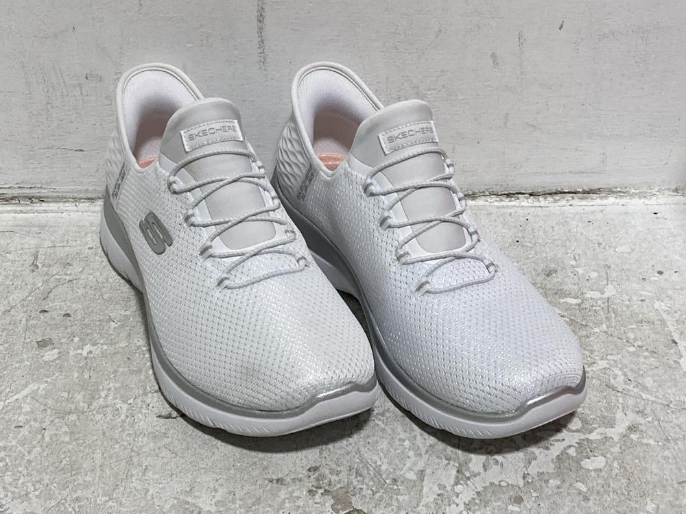 Lot 652  
            Chesterfield SR46 - Parcel Delivery Only 

                
SKETCHERS SLIP-ONS TRAINERS IN WHITE - UK SIZE 7.5 TO INCLUDE SKECHERS AIR-COOLED... - Image 2