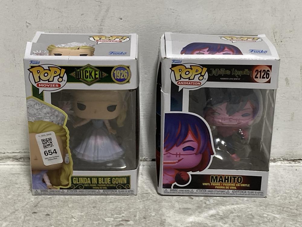 Lot 654  
            Chesterfield SR46 - Parcel Delivery Only 

                
5 X ASSORTED FUNKO POP VINYL FIGURES TO INCLUDE FUNKO POP WICKED 1926 GLINDA IN B... - Image 3