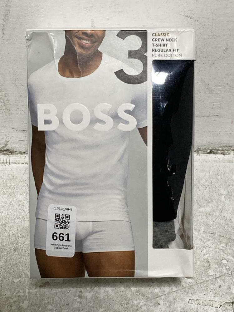 Lot 661  
            Chesterfield SR46 - Parcel Delivery Only 

                
4 X ASSORTED ADULTS HUGO BOSS CLOTHING TO INCLUDE HUGO BOSS 3-PACK MENS TSHIRTS I... - Image 4