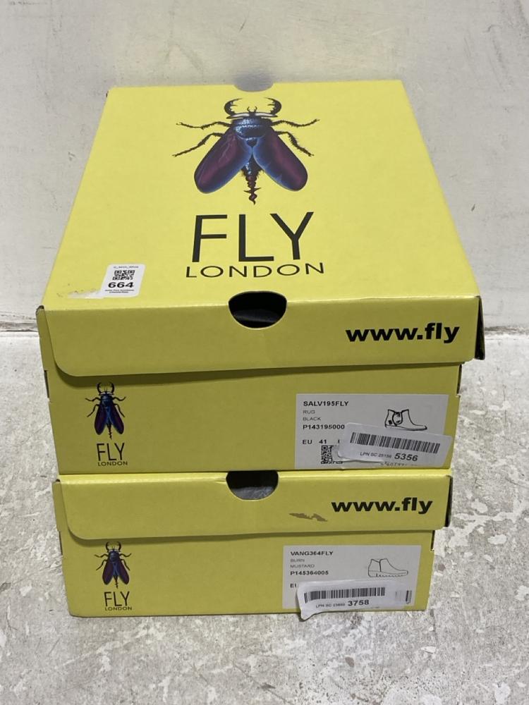 Lot 664  
            Chesterfield SR46 - Parcel Delivery Only 

                
FLY LONDON SALV195FLY RUG BOOTS IN BLACK - UK SIZE 8 TO INCLUDE FLY LONDON VANG36...
