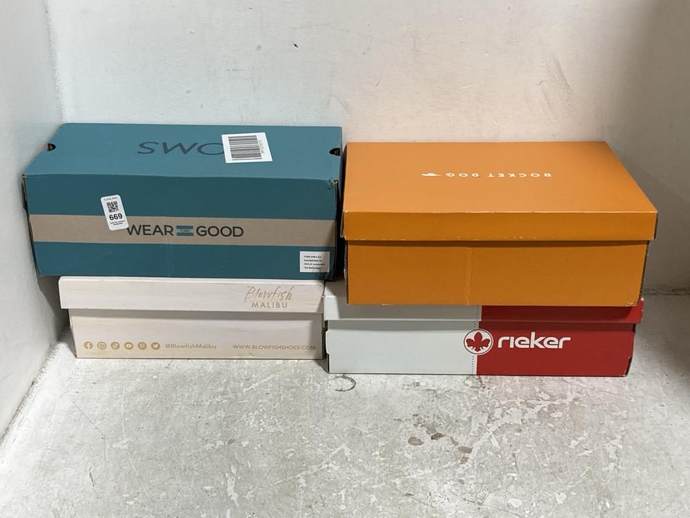 Lot 669  
            Chesterfield SR46 - Parcel Delivery Only 

                
4 X ASSORTED ADULTS SHOES TO INCLUDE BLOWFISH MALIBU WOMEN'S DISTRESSED SNEAKERS ...