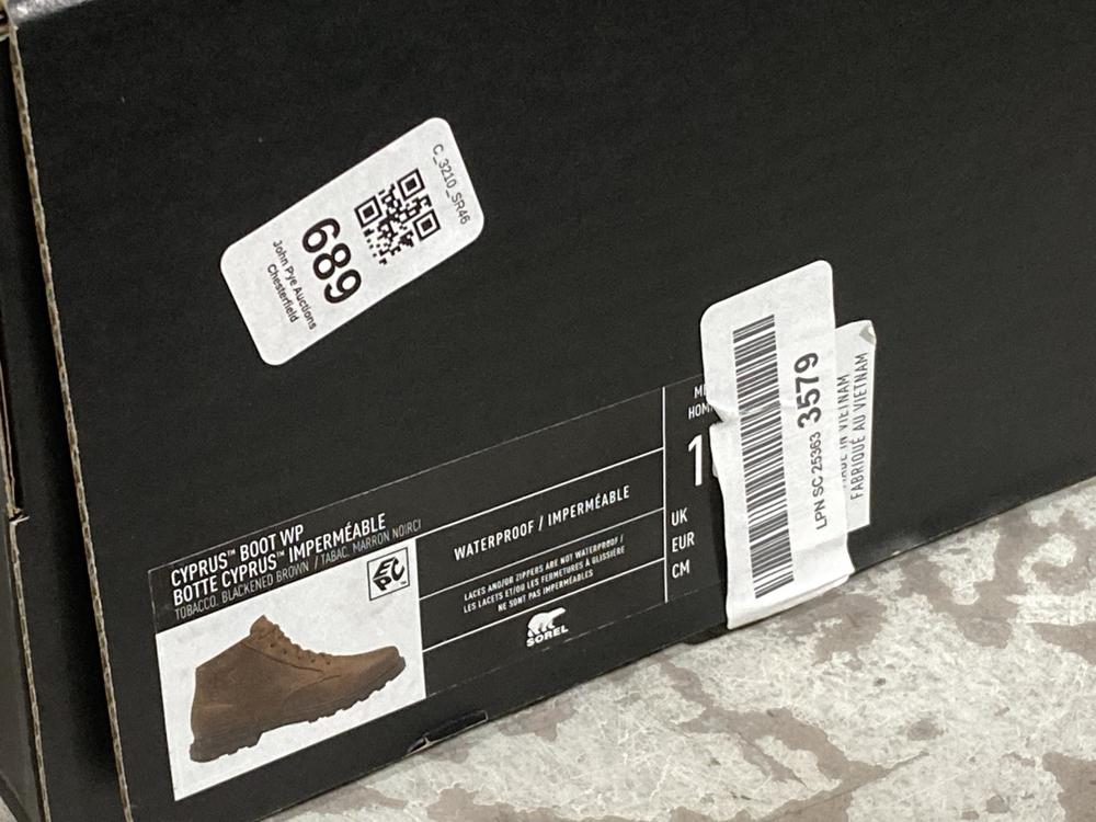 Lot 689  
            Chesterfield SR46 - Parcel Delivery Only 

                
SOREL CYPRUS WP BOOTS IN BROWN - UK SIZE 9 (LOCATION: H4) - Image 3