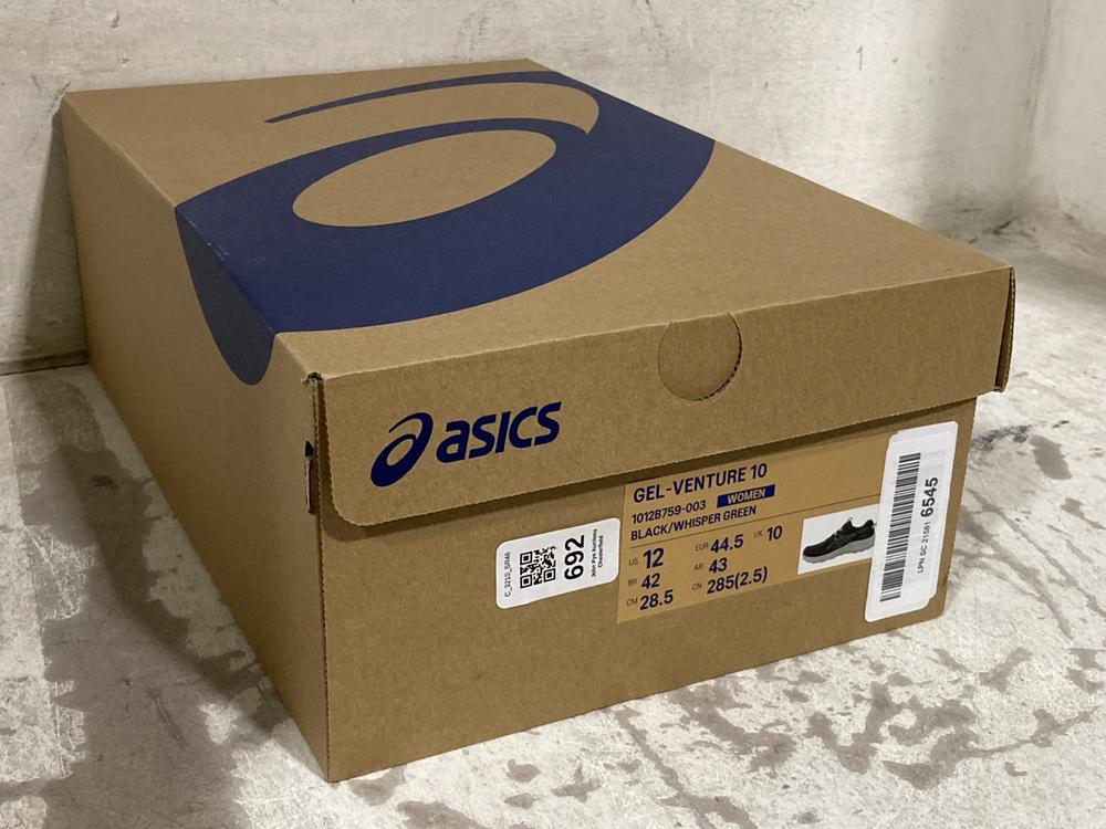 Lot 692  
            Chesterfield SR46 - Parcel Delivery Only 

                
ASICS GEL-VENTURE 10 RUNNING TRAINERS IN BLACK & MINT - UK SIZE 10 (LOCATION: H4) - Image 2