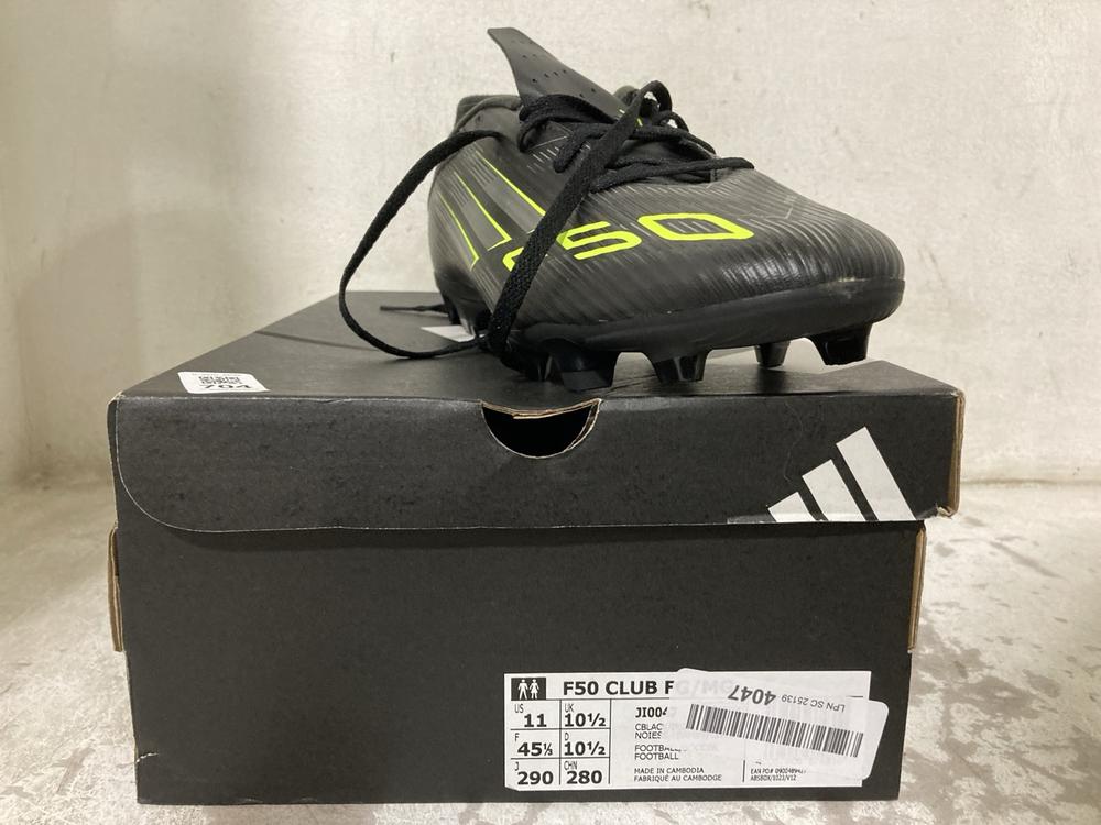 Lot 704  
            Chesterfield SR46 - Parcel Delivery Only 

                
ADIDAS F50 CLUB FOOTBALL BOOTS N BLACK & GREEN - UK SIZE 10.5 TO INCLUDE ADIDAS S... - Image 4