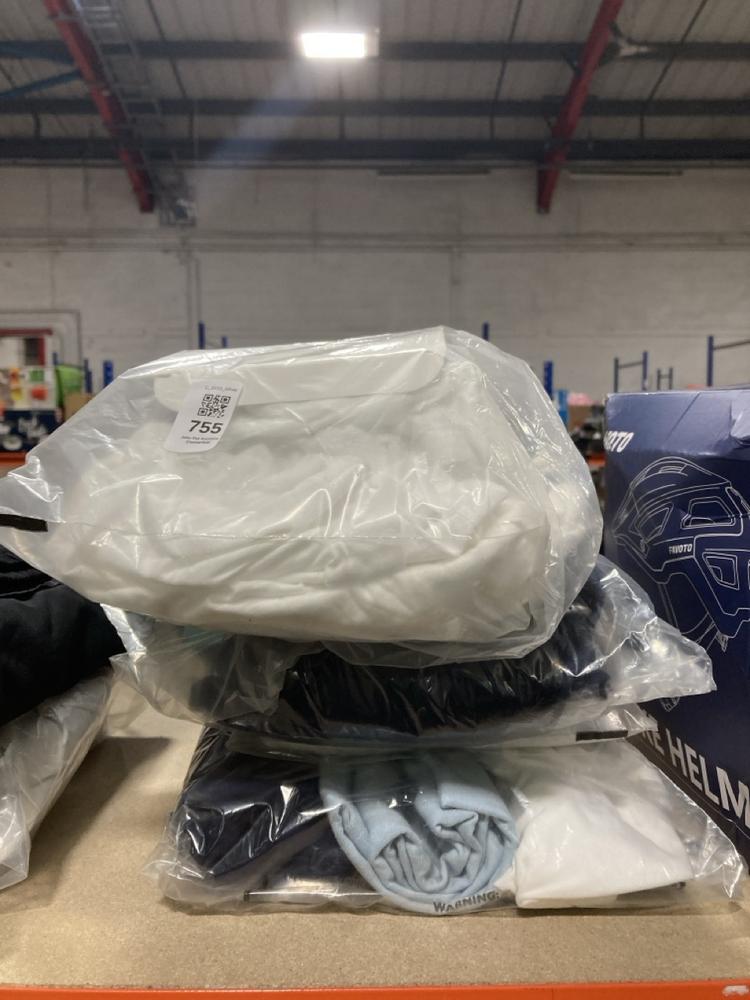 Lot 755  
            Chesterfield SR46 - Parcel Delivery Only 

                
QTY OF ASSORTED ADULTS BRANDED CLOTHING TO INCLUDE EMPORIO ARMANI T SHIRT IN WHIT...