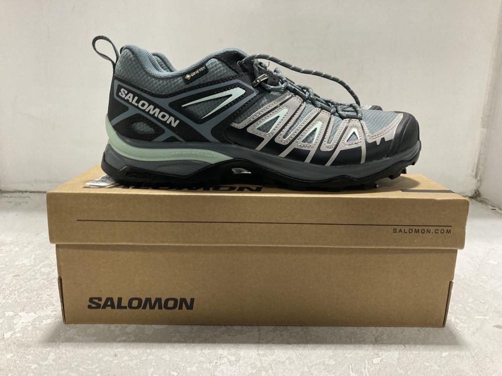 Lot 779  
            Chesterfield SR46 - Parcel Delivery Only 

                
SALOMON X ULTRA PIONEER GTX TRAINERS IN GREY & MINT - UK SIZE 6 (LOCATION: G2)