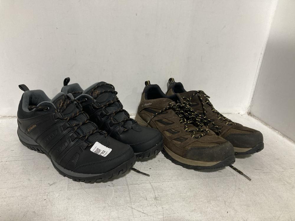 Lot 792  
            Chesterfield SR46 - Parcel Delivery Only 

                
COLUMBIA SUEDE HIKING SHOES IN BROWN - UK SIZE 11 TO INCLUDE COLUMBIA TECH LITE S...