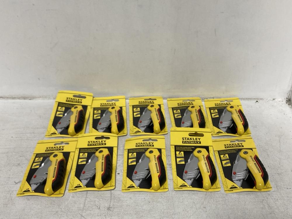Lot 868  
            Chesterfield SR46 - Parcel Delivery Only 

                
10 X STANLEY FATMAX RETRACTABLE FOLDING UTILITY KNIFE - TOTAL APPROX LOT ORIGINAL... - Image 2