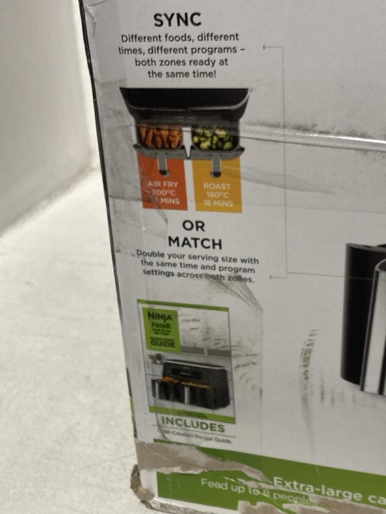 Lot 882  
            Chesterfield SR46 - Parcel Delivery Only 

                
NINJA FOODI 7.6L DUAL ZONE AIR FRYER (LOCATION: G4) - Image 3