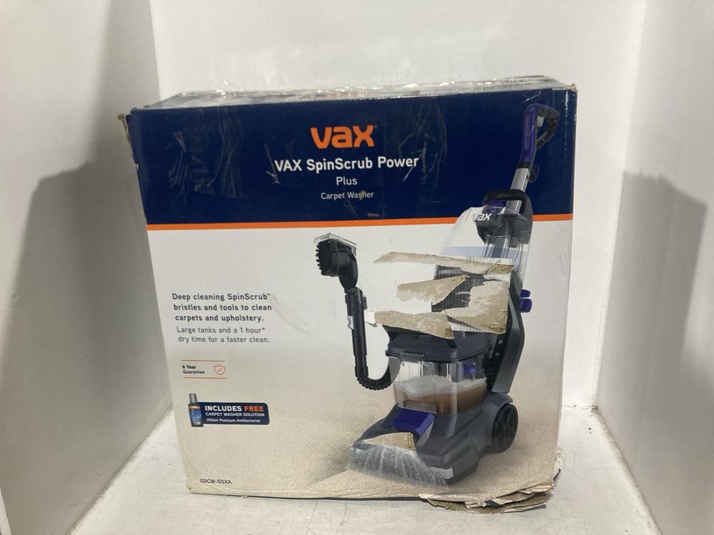 Lot 892  
            Chesterfield SR46 - Parcel Delivery Only 

                
VAX SPINSCRUB POWER VACUUM CLEANER (LOCATION: G4)